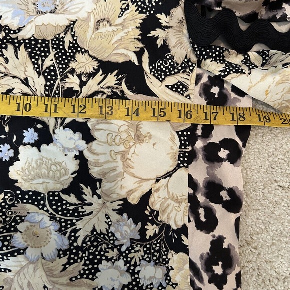 Rebecca Taylor Top Womens Gold Leaf Fleur Silk Long Sleeve Blouse Beige Sz 6 - Picture 6 of 8